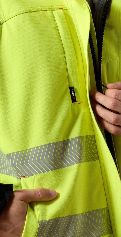 FR Hi-Vis Hooded Waterproof Jacket 01